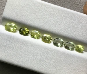 Amazing (Unheated) natural chrysoberyl oval cut gemstone 7 pieces 2.25 carat - Picture 1 of 8