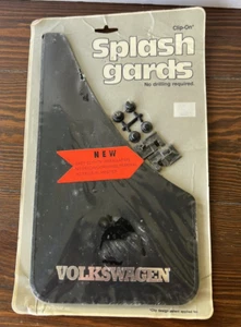 2 Vintage New NOS Volkswagen VW Splash Guards Mud Flaps Set CLIP ON Powerflow - Picture 1 of 7