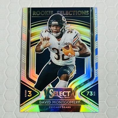 David Montgomery RC 2019 Select Rookie Selections Prizm Silver Detroit Lions - Image 1 of 4