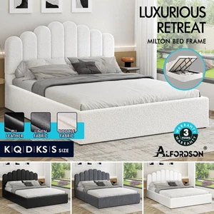 ALFORDSON Bed Frame Queen Double King Single Gas Lift Storage Leather Boucle - Picture 1 of 244