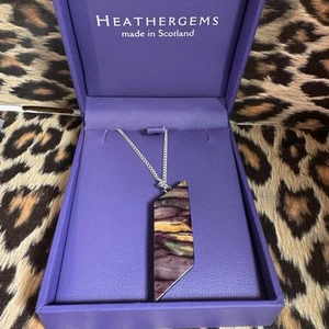 Heathergems Made in Scotland Pendant Necklace - Stunning Boxed - Picture 1 of 8