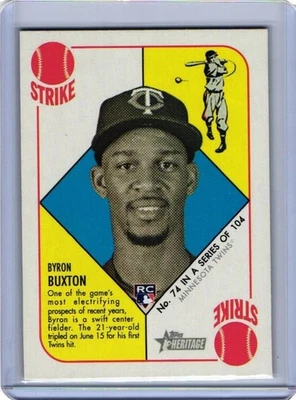 2015 Topps Heritage '51 Collection Blue Back Byron Buxton RC NM - Image 1 of 2