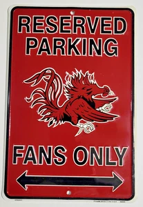SOUTH CAROLINA RESERVIERTER PARKPLATZ GAMECOCK NUR FANS METALLSCHILD MANN HÖHLE 8"x 12" - Bild 1 von 6