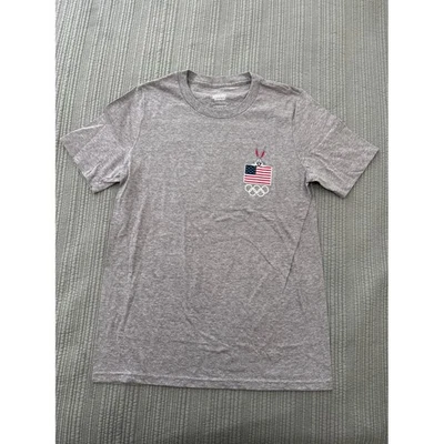 Looney Tunes Bugs Bunny Olympic Surfing Team USA Gray T-Shirt Kids Large - Image 1 of 4