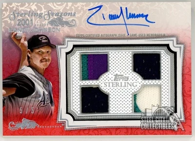 Randy Johnson 2020 Topps Sterling Seasons Red Quad Patch Auto Card #SSAR-RJ 5/5 - Image 1 of 2