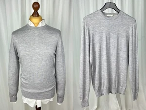 SUITSUPPLY Lightweight Crew-Neck CASHMERE & SILK Longsleeve Jumper - Tall Medium - Picture 1 of 12