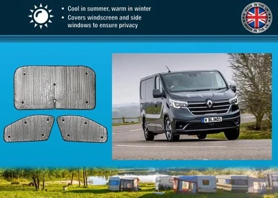 Tendina Termica per Renault Trafic 14-23 Campervan set anteriore - Immagine 1 di 4