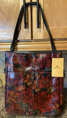 Patricia Nash Norland Large Leather Tote-Rustic Mums $229.00 new With Defect - Image 1 of 4
