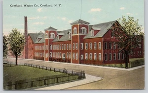 Cortland New York Wagon Company Fine Carriages Factory Postcard - Picture 1 of 2