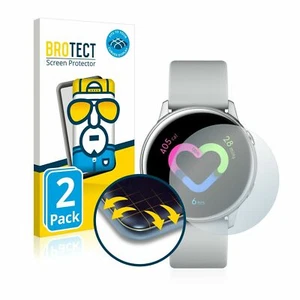 Samsung Galaxy Watch Active 2xBROTECT®Flex 3D Curved Full Cover Screen Protector - Picture 1 of 7