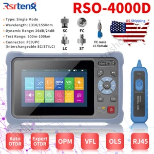 RSRTENG 4,3 Zoll OPM VFL OLS Event Map RJ45 OTDR RSO-4000D Glasfasertester - Bild 1 von 12