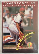 1995 Tombstone Pizza Super-Pro Series Ivan Rodriguez Texas Rangers #15