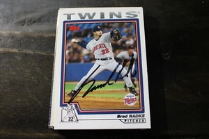 TARJETA AUTOGRAFIADA BRAD RADKE MINNESOTA TWINS - Imagen 1 de 1