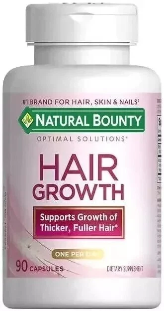Natural Bounty Optimal Solutions Hair Growth Supplement – 90 Capsules - Image 1 of 4