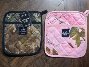 Lot of 2 Realtree PINK & CAMO Pot Holder Set ~ New Set with Tags - Picture 1 of 2