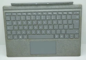 Clavier Microsoft Surface Pro 7 6 5 4 3 Platine Argent Signature Type Cover UK - Photo 1/8