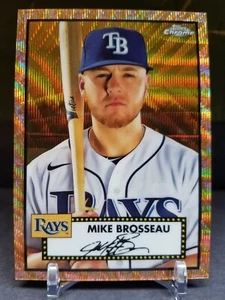 Mike Brosseau 2021 Topps Chrome Rose Gold Wave Refractor #'d /50 TB RAYS - Picture 1 of 2