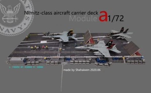 Homemade 1/72 Nimitz Aircraft Carrier Deck Module Finished Model - Picture 1 of 7