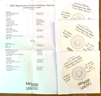 11/21/07 CHRISTMAS/THANKSGIVING 3 HR SPECIAL;FAITH, MARTINA, TRISHA,JO DEE,GARTH - Image 1 of 2