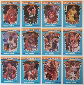 1990 Fleer 90 All Stars COMPLETE (12 Cards Set) w/ Michael Jordan Magic Johnson - Picture 1 of 4