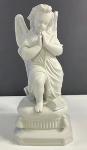 Antique Porcelain de France Angel in Prayer Bisque Parian Ware - Picture 1 of 14