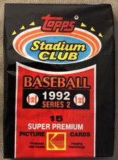 1992 Topps Stadium Club Pack Steve Avery Braves (Top) Daryl Boston Mets (Back)