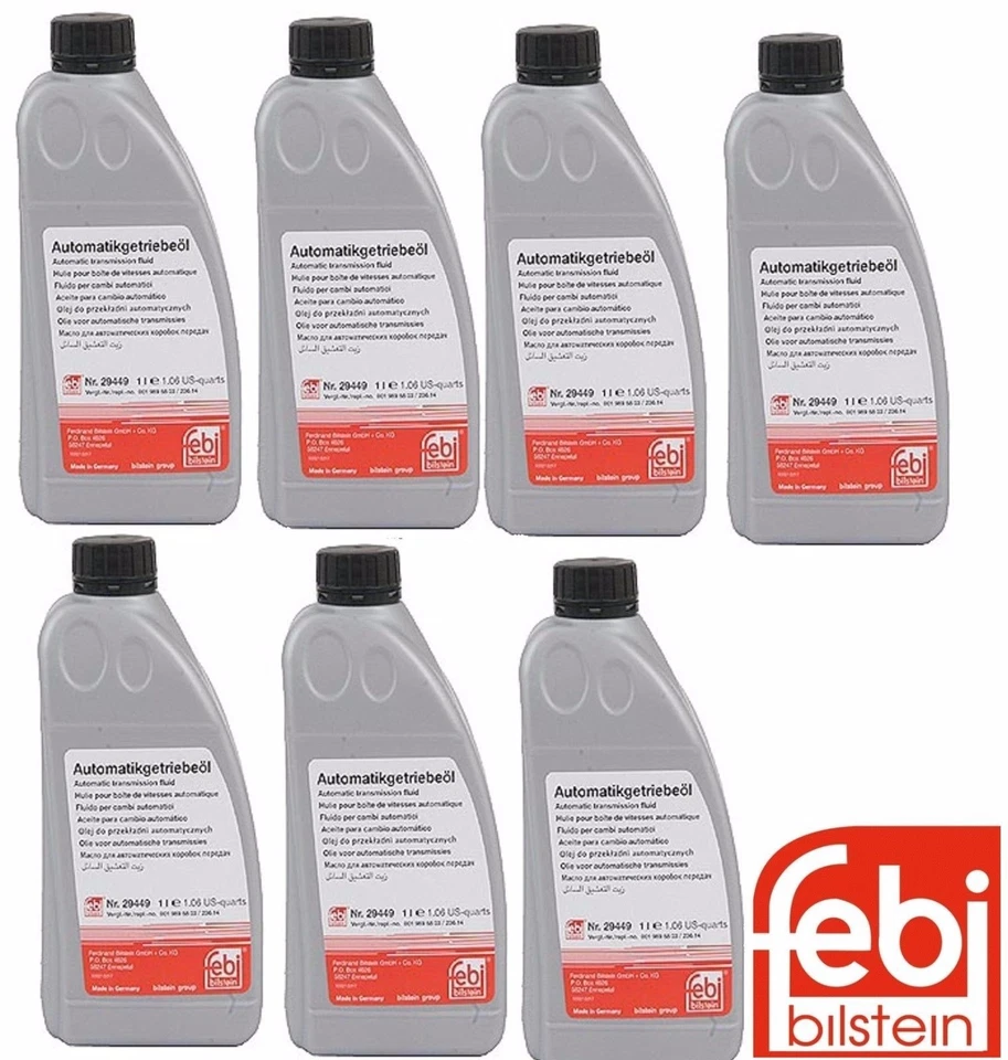 Juego de 7 cuartos de galón 236,14 rojo transmisión automática líquido de aceite Febi para Mercedes Jaguar Dodge Foto 1 de 1