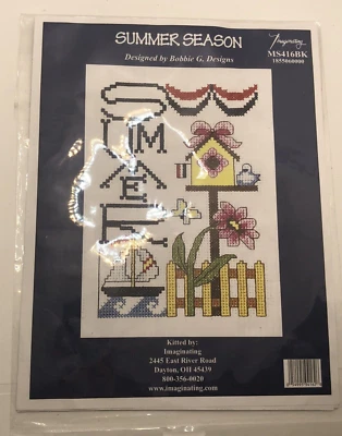 New Imaginating Bobby G. Designs Seasons Cross Stitch Pattern: Summer MS416BK - Image 1 of 2