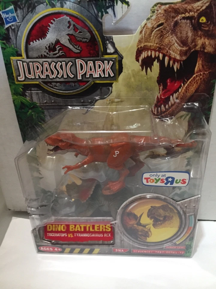 Jurassic Park Dino Battlers 2009 Toys R Us Triceratops & Tyrannosaurus Rex! NUEVO Foto 1 de 2