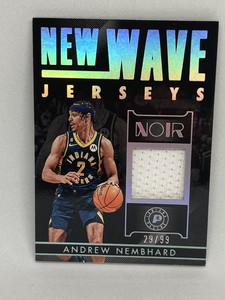 Andrew Nembhard 2022-23 Panini Noir #29/99 RC Patch New Wave Jerseys Pacers NBA