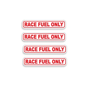 4 RACE FUEL ONLY Stickers Gas Gasoline Tank Pump Vinyl Decal Graphic Drag Racing - Picture 1 of 1