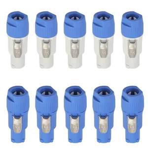 10 Set PowerCON Type A NAC3FCA+NAC3MPA-1 Chassis Plug Panel Adapter - Picture 1 of 11
