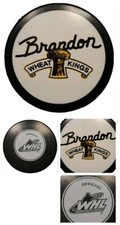 BRANDON WHEAT KINGS OFFICIAL WHL HOCKEY PUCK INGLASCO MFG. MADE IN SLOVAKIA 