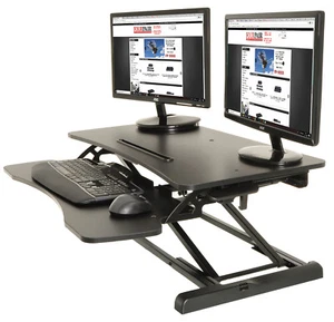 Height Adjustable Standing Desk Monitor Riser Tabletop Sit to Stand Workstation - Picture 1 of 10