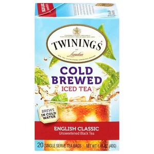 Twinings English Classic Cold Brew Iced Tea Bags 20 Count Pack Of 6 - Picture 1 of 6