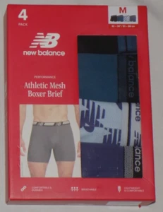 New Balance Men's 4 Pack Performance Athletic Mesh Boxer Brief M 32-34"/81-86 cm - Picture 1 of 5