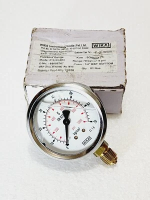 WIKA 213.53.063 PRESSURE GAUGE 70 BAR 1000 PSI #1 - Image 1 of 4