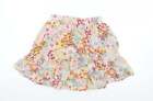 H&M Dziewczęca wielokolorowa kwiatowa poliestrowa spódnica rozkloszowana Rozmiar 9-10 lat Regular