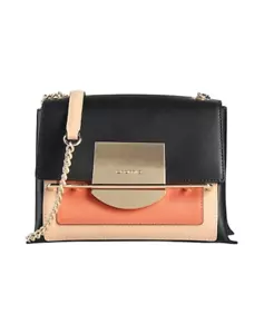 Cromia 100% leather BAG gold bar+big tab +logo gold chain xbody strap £459 bnwt - Picture 1 of 1