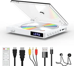 SHIWAKOTO Portable CD Player with Bluetooth, Home CD Player with LED Screen, USB - Picture 1 of 6