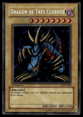 YuGiOh Tri-Horned Dragon LDD-S000 Spanish 1st Edition Secret Rare MP - Image 1 of 2