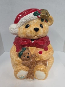 Barattolo Biscotti Mr Christmas Canto Orso Movimento Attivato Testato Funzionante - Foto 1 di 14