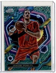 2023-24 Topps Chrome Cosmic Aqua Equinox Bookends Jakob Poeltl 149/149 Toronto - Picture 1 of 2