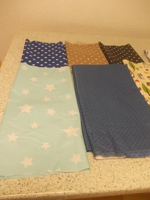 großes Stoffpaket Baumwollstoffe und Jersey, alles super große Stücke - Bild 1 von 4
