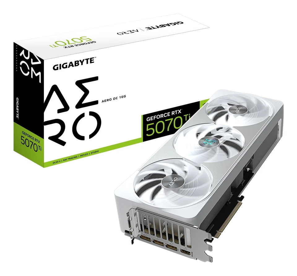 GIGABYTE GeForce RTX 5070 Ti AERO OC 16G Scheda Grafica - 16GB GDDR7, 256 bit, P - Immagine 1 di 1