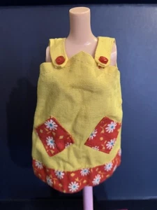 Vintage 1960s Barbie Francie Doll Yellow Floral Sun Dress - Picture 1 of 2