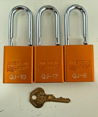 3x Keyed Alike, American Lock 1100 Series, 6-pin K401 Keyway, Non Key-Retaining - Image 1 of 3
