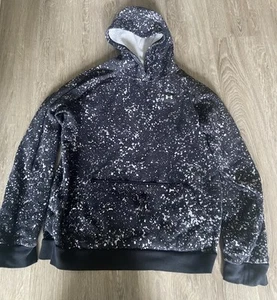 Under Armour Boys YXL Black/Gray/White Splatter Print Hoodie Sweatshirt Youth XL - Picture 1 of 6