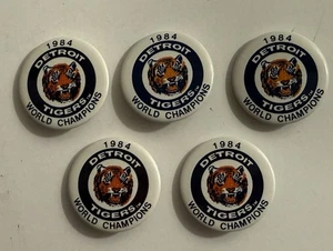 5 Pinback Button Detriot Tiger 1984 World Series Champions Baseball 2” Pins - Picture 1 of 5