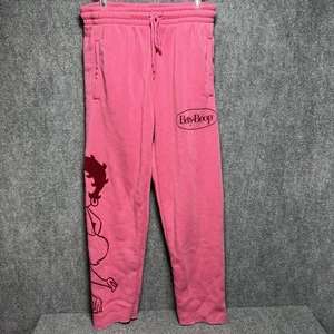 Betty Boop Fleischer Studios Jogginghose Gr. (M) Pink Lounge Hose Large Grafik Logo - Bild 1 von 16